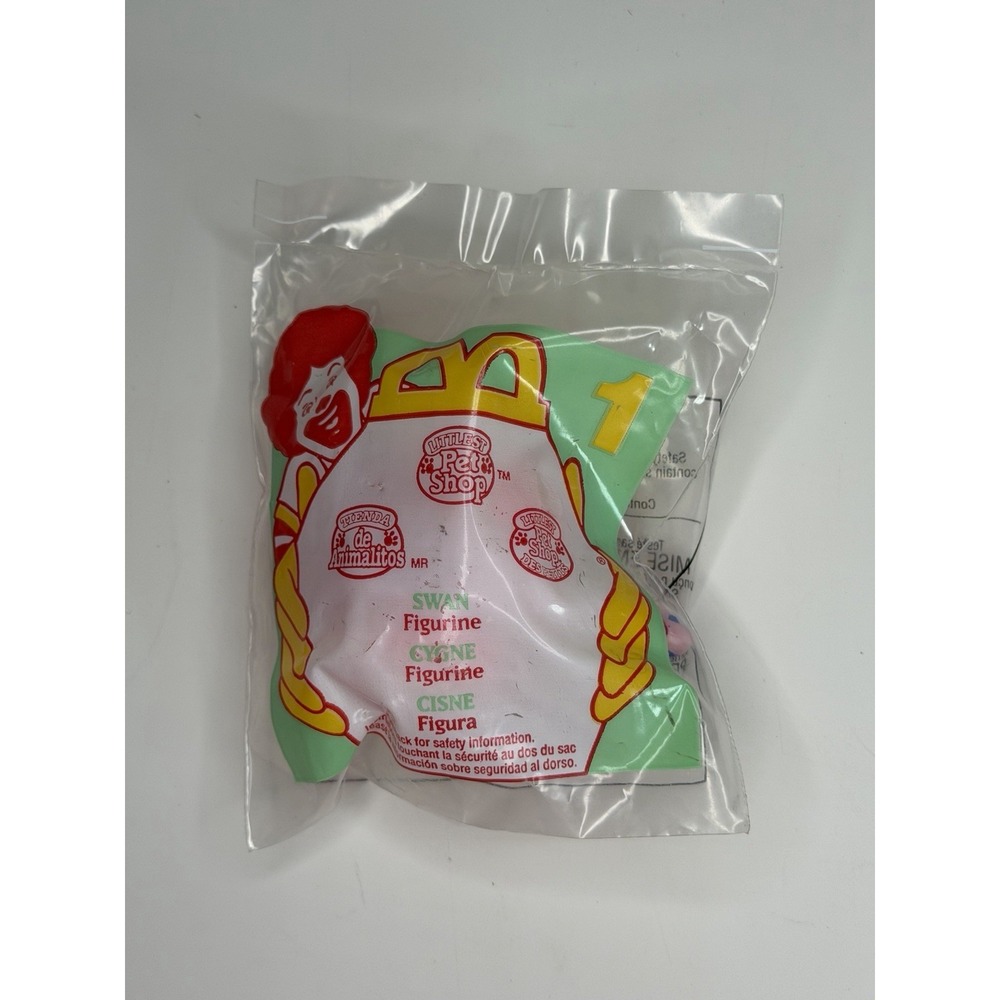 1995 McDonald's Happy Meal Toy Littlest Pet Shop Swan Figurine #1